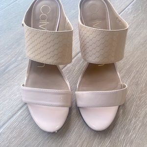 Calvin Klein blush colored heels size 9